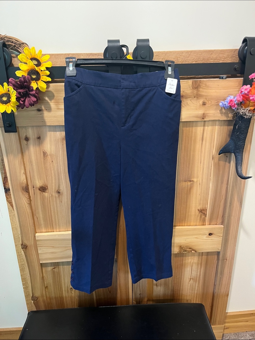 Appleseed's Navy Cropped Ankle Pants